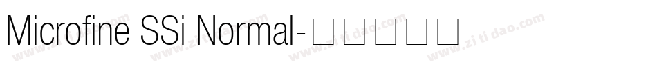 Microfine SSi Normal字体转换